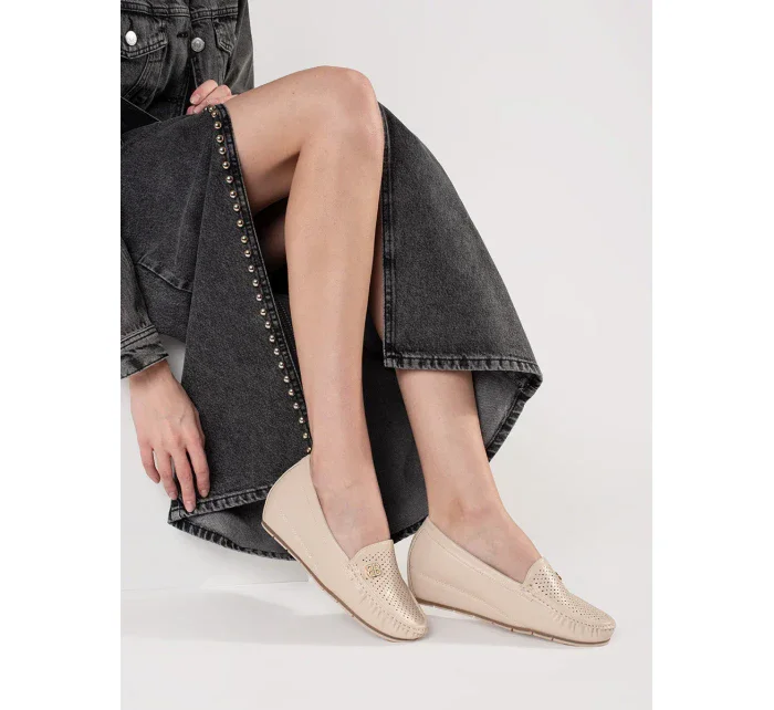 Exkluzívní  polobotky dámské hnědé ukryta koturna