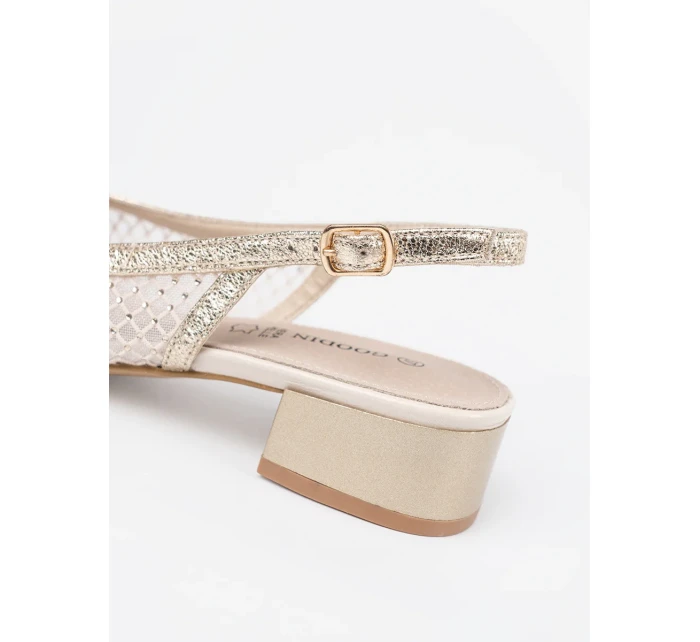 Klasické dámské sandály zlaté Obcas Klasické dámské sandály zlaté Obcas