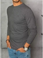 Pánské antracitové tričko s dlouhým rukávem FashionStreet LX0535 Pánské antracitové tričko s dlouhým rukávem FashionStreet LX0535