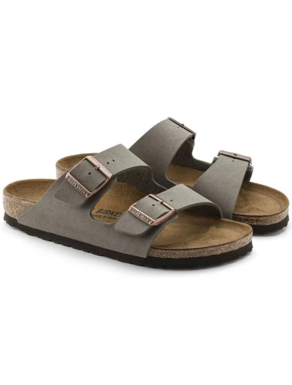 Dámské/ pánské žabky Birkenstock Arizona Birko-Flor Nubuck Stone regular wide grey (0151211) Dámské/ pánské žabky Birkenstock Arizona Birko-Flor Nubuck Stone regular wide grey (0151211)