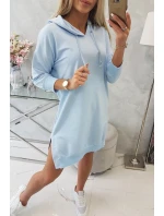 Šaty s kapucí a delšími zády modré Šaty s kapucí a delšími zády modré