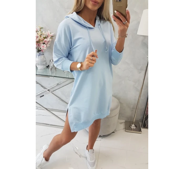 Šaty s kapucí a delšími zády modré Šaty s kapucí a delšími zády modré