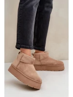 Dámské sněhule na platformě Ninala – tmavě béžové Dámské sněhule na platformě Ninala – tmavě béžové