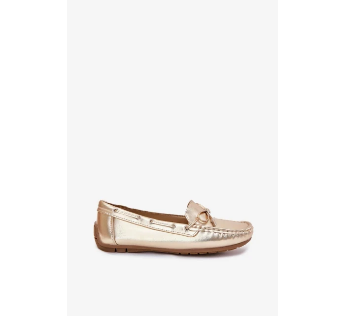 Dámské mokasíny z eko kůže Si Passione – zlaté