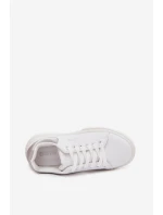 Dámské tenisky na platformě Big Star – bílo-stříbrné Dámské tenisky na platformě Big Star – bílo-stříbrné