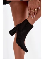 Dámské kotníkové boty na podpatku Inessa – černé Dámské kotníkové boty na podpatku Inessa – černé