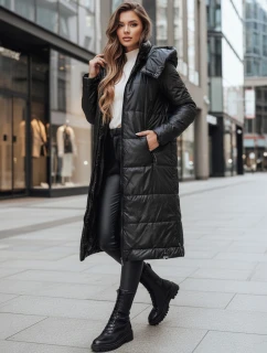 Dámská přechodná bunda ORVITA prošívaná s kapucí černá Dstreet TY5024z