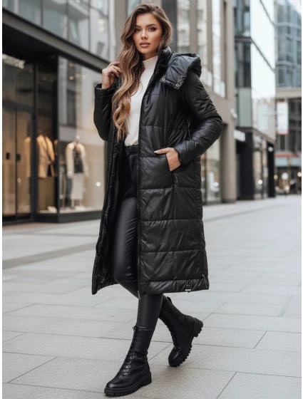 Dámská přechodná bunda ORVITA prošívaná s kapucí černá FashionStreet TY5024z Dámská přechodná bunda ORVITA prošívaná s kapucí černá FashionStreet TY5024z