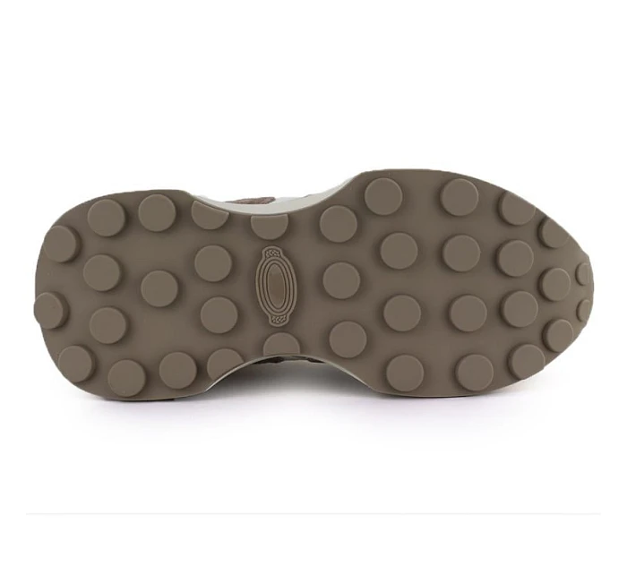 Dámské kožené sportovní polobotky béžové Kobbo 66954