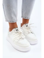 Dámské tenisky z ekokože bílé model 21648820 - Boto