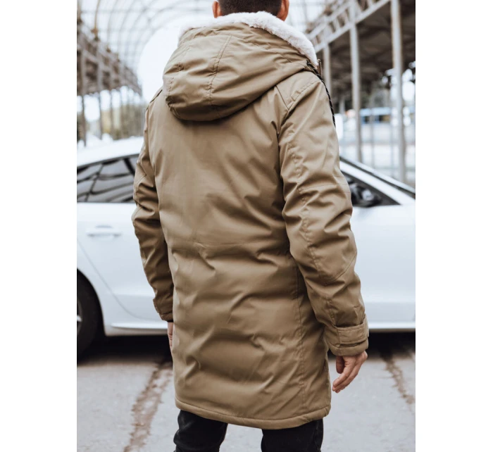 FashionStreet pánská tmavě béžová zimní bunda TX4592