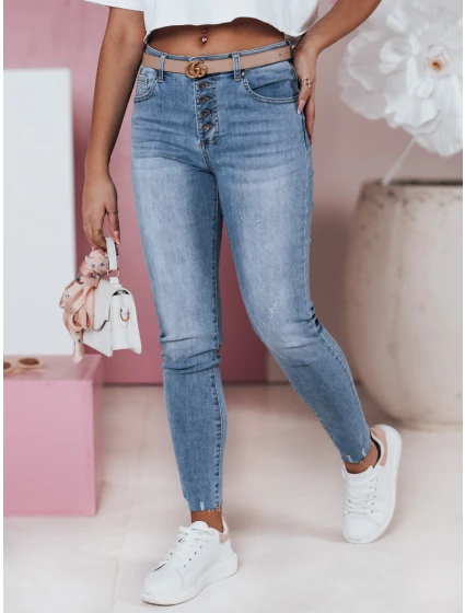 Dámské úzké džínové kalhoty s vysokým sedem DERMIX FashionStreet UY2394