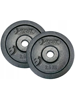 ČERNÁ KULATÁ VÁHA 2x2,5 KG BEST SPORTING fi 30MM