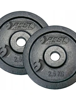 ČERNÁ KULATÁ VÁHA 2x2,5 KG BEST SPORTING fi 30MM