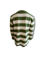 Taikan Everything Pruhovaná mikina s dlouhým rukávem Crew Green - 1306004.GRN