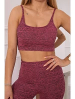 Sportovní set top + legíny růžová Sportovní set top + legíny růžová