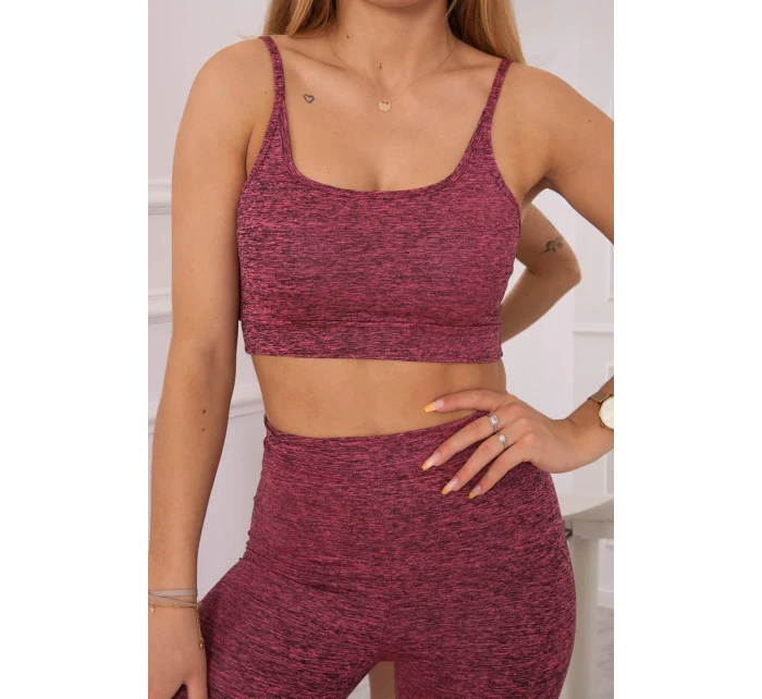 Sportovní set top + legíny růžová Sportovní set top + legíny růžová