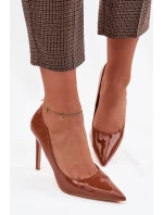 Lakované lodičky z eko kůže Camel Jonira