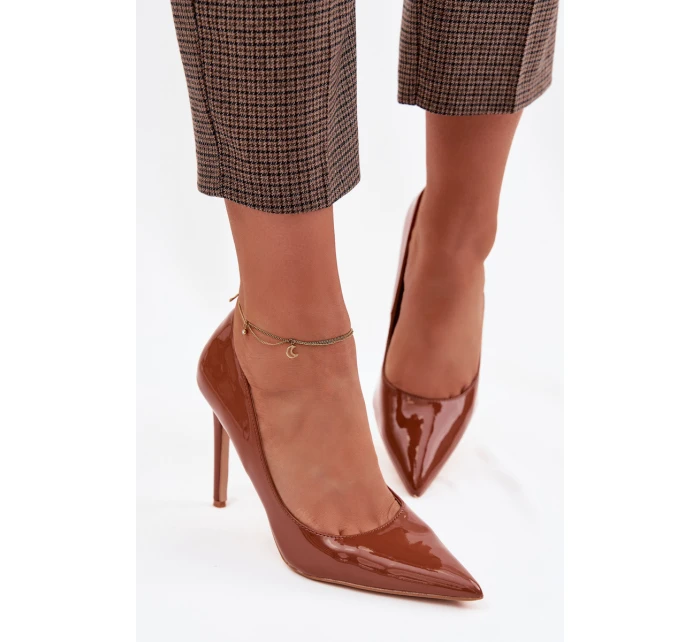 Lakované lodičky z eko kůže Camel Jonira
