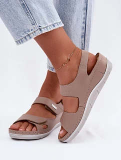 Dámské sandály s pásky  Zlaté model 22200735 - Inblu