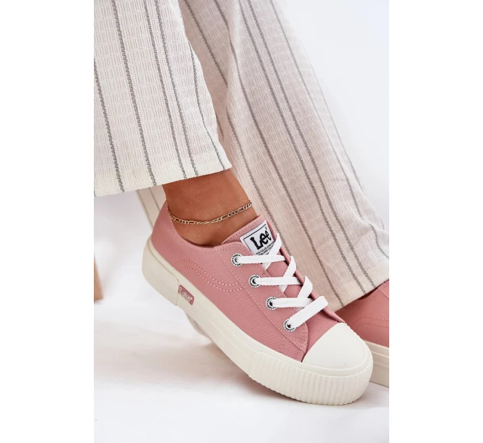 Dámské trampky na platformě LEE ISLA C WOMEN LOW – růžové
