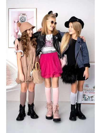 Hladké dívčí podkolenky model 18385399 - Knittex