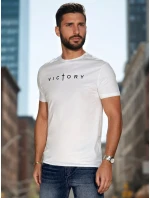 Pánské tričko s potiskem bílé model 21987944 - Dstreet Pánské tričko s potiskem bílé model 21987944 - Dstreet