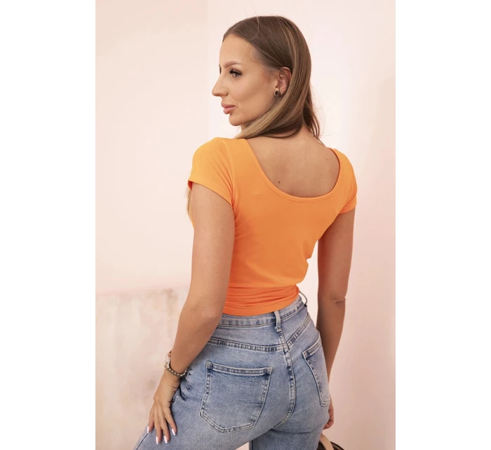 Dámská klasická bavlněná blůza s krátkým rukávem modrá