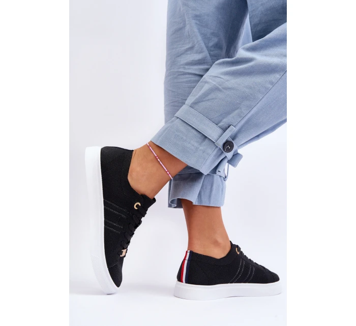 Dámské šněrovací tenisky černé Etna Dámské šněrovací tenisky černé Etna