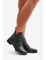 Nízké boty zateplené na zip s ozdobou zelené model 21672297 - Boto Nízké boty zateplené na zip s ozdobou zelené model 21672297 - Boto