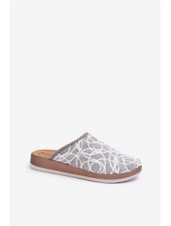 Lesklé dámské pantofle model 21681273 Šedé - Inblu