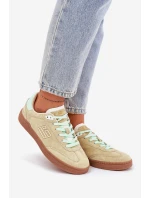 Semišové Sportovní Boty Tenisky Dámské D.Franklin Limetkové DFSH387005