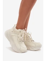 Dámské tenisky přírodní kůže  bílá model 21711773 - Goe