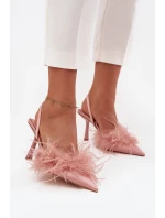 Lodičky s a patou růžové model 21715224 - Boto