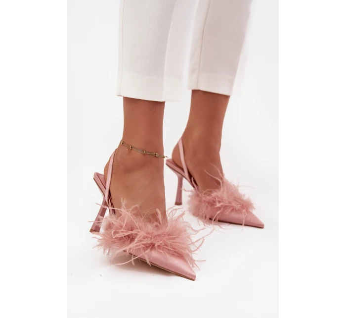 Lodičky s a patou růžové model 21715224 - Boto