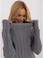 Sweter AT SW model 20463772 ciemny szary - FPrice