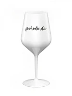 POHODINDA - bílá nerozbitná sklenice na víno 470 ml