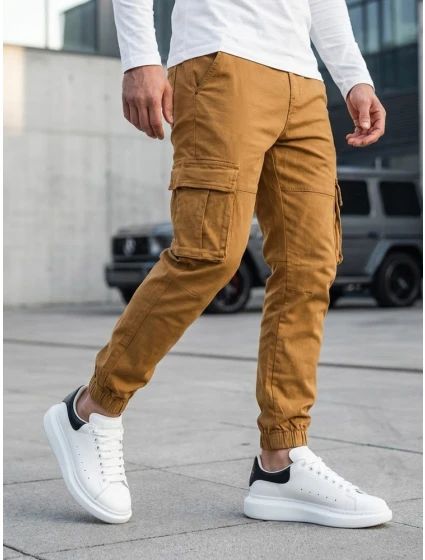 Pánské bojové kalhoty hnědé Dstreet model 21973181 - FashionStreet