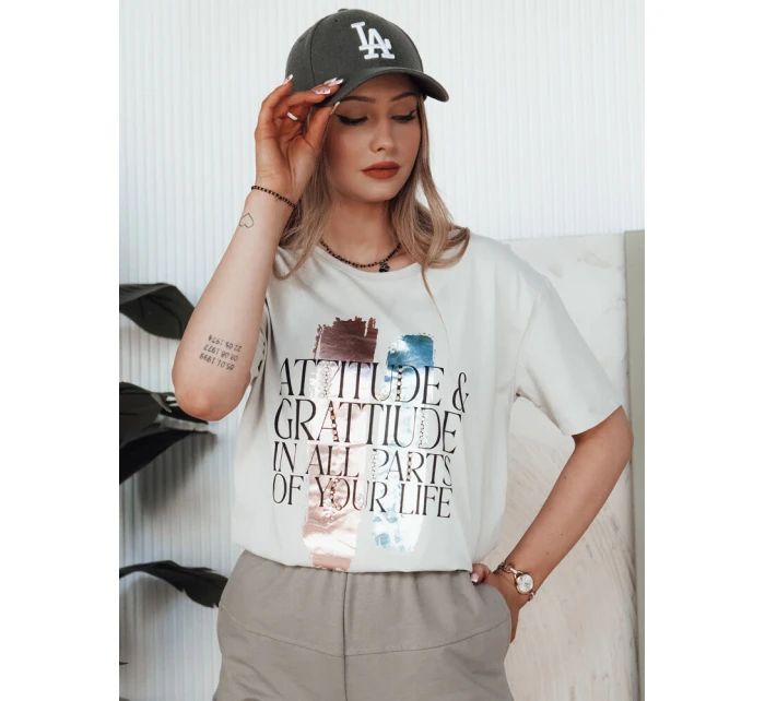 Dámské tričko MISTAL světle šedé FashionStreet RY2578