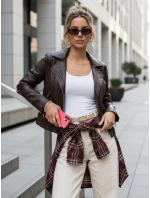 Koszula w kratę damska z przetarciami bordowa FashionStreet DY0484