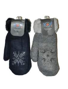 YOCLUB RED-0101K dámské rukavice - flitry