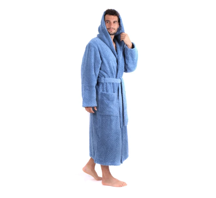 Pánský župan Athena s kapucí 3116 denim - Vestis