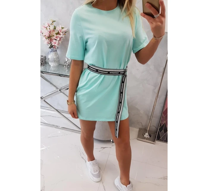 Šaty s ozdobným páskem mint Šaty s ozdobným páskem mint