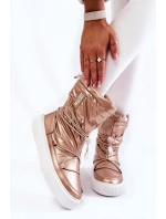 Dámské zateplené sněhule Big Star model 21601636 Béžove - Big Star Shoes Dámské zateplené sněhule Big Star model 21601636 Béžove - Big Star Shoes