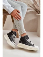 Zateplené Dámské Tenisky Na Platformě Eko Kůže Big Star OO274068 Růžové Zateplené Dámské Tenisky Na Platformě Eko Kůže Big Star OO274068 Růžové