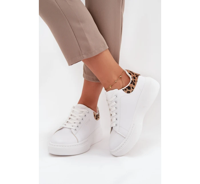 Dámské Tenisky Na Platformě Big Star model 21705702 Bílé Leopardí - Big Star Shoes Dámské Tenisky Na Platformě Big Star model 21705702 Bílé Leopardí - Big Star Shoes