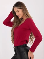 Bluzka RV BZ model 21801828 bordowy - FPrice Bluzka RV BZ model 21801828 bordowy - FPrice