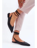 Dámské vázané špičaté baleríny Černá Turriso Dámské vázané špičaté baleríny Černá Turriso