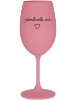 PŘEMLUVILA MĚ - růžová sklenice na víno 350 ml PŘEMLUVILA MĚ - růžová sklenice na víno 350 ml