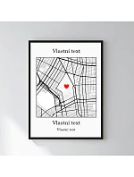 Personalizovaný magický fotoobraz v rámu - 30x40 - mapa Personalizovaný magický fotoobraz v rámu - 30x40 - mapa